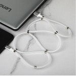 Wholesale Magnetic Tangle Free iPhone Charging Cable -  Fast IP Lighting Charging Cable for Easy Storage and Organization for iPhone, iDevice (White)